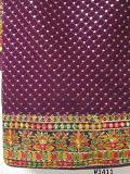 Traditional Party Wear Magenta Chiffon Georgette Multi-color Saree  